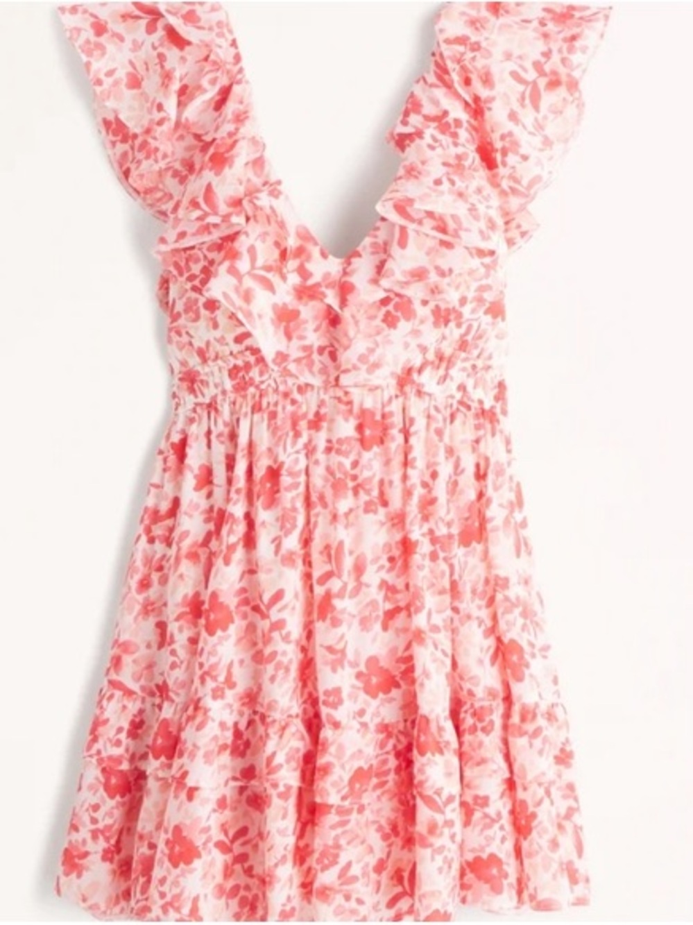 Abercrombie & Fitch Floral Ruffle Dress